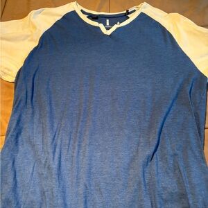 Banana Republic Blue and White Short Sleeve Tees